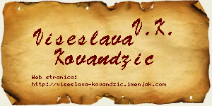 Višeslava Kovandžić vizit kartica